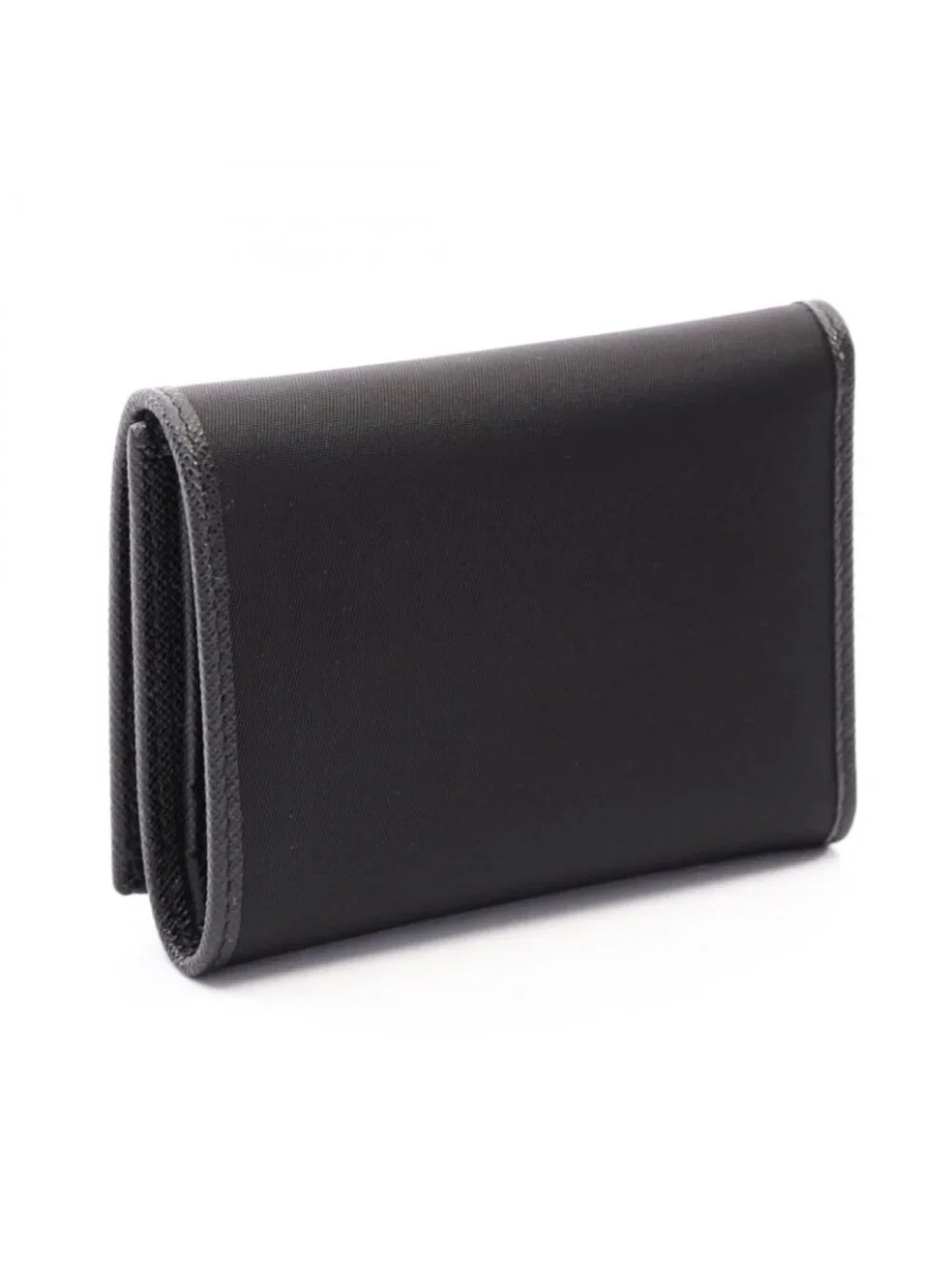 Prada Trifold Wallet Tessuto Saffian Nylon Saffiano Leather